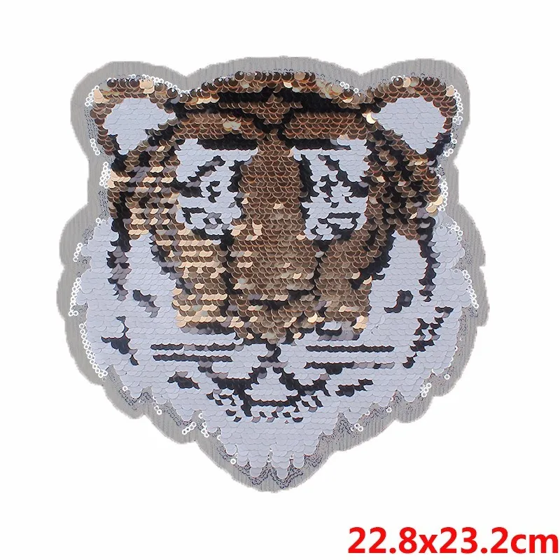 Sew On Embroidery Applique Patch Sew Badge Reversible Double Sequin Unicorn