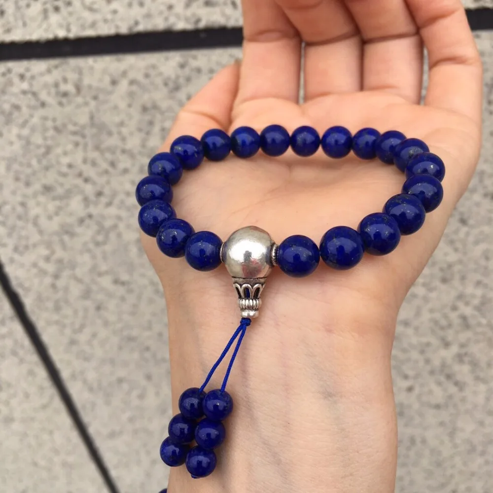 Fine Jewelry Ntural Синий Лазурит, драгоценный камень Браслеты для женщин 9,3 мм 30 грамм прекрасно женский браслет голограмма