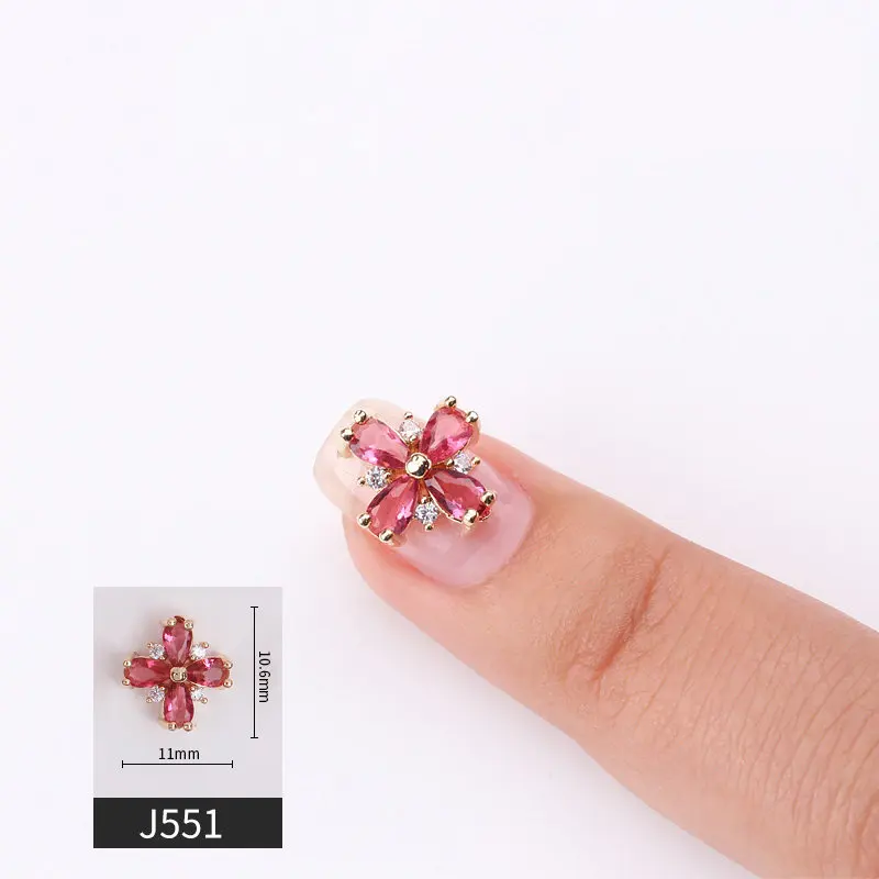 5 шт./лот лук крест цветок из циркона ювелирные изделия Стразы для маникюра со стразами аксессуары для ногтей набор страз для ногтей украшения для ногтей - Цвет: J551