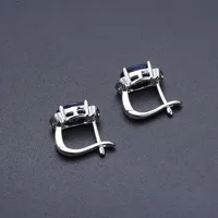 GEM'S BALLET New 2.02Ct Oval Natural Blue Sapphire Classic Earrings 925 Sterling Silver Stud Earrings For Women Wedding Jewelry - Image 4