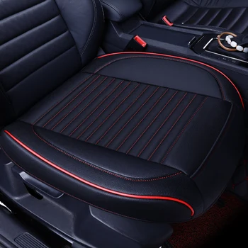 

KKYSYELVA Black Universal Pu Leather Car Seat Cover Cushion Protection pad mat Voiture Auto Seat Protector Interior Accessories