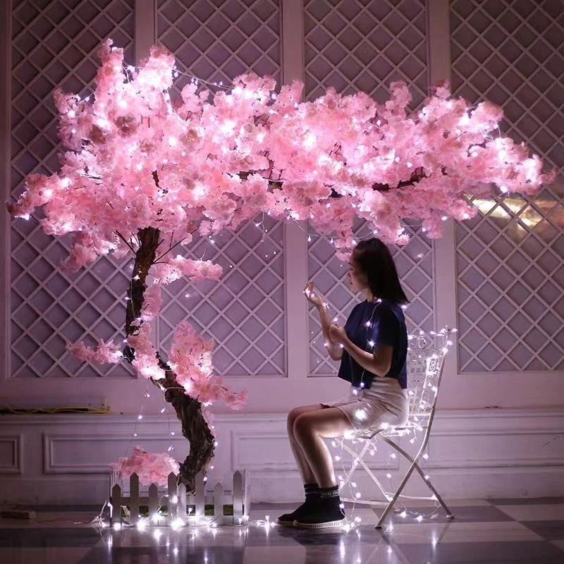 100cm Artificial Branch Cherry Blossom Fake Silk Flower Tree Party Home Decor SN 