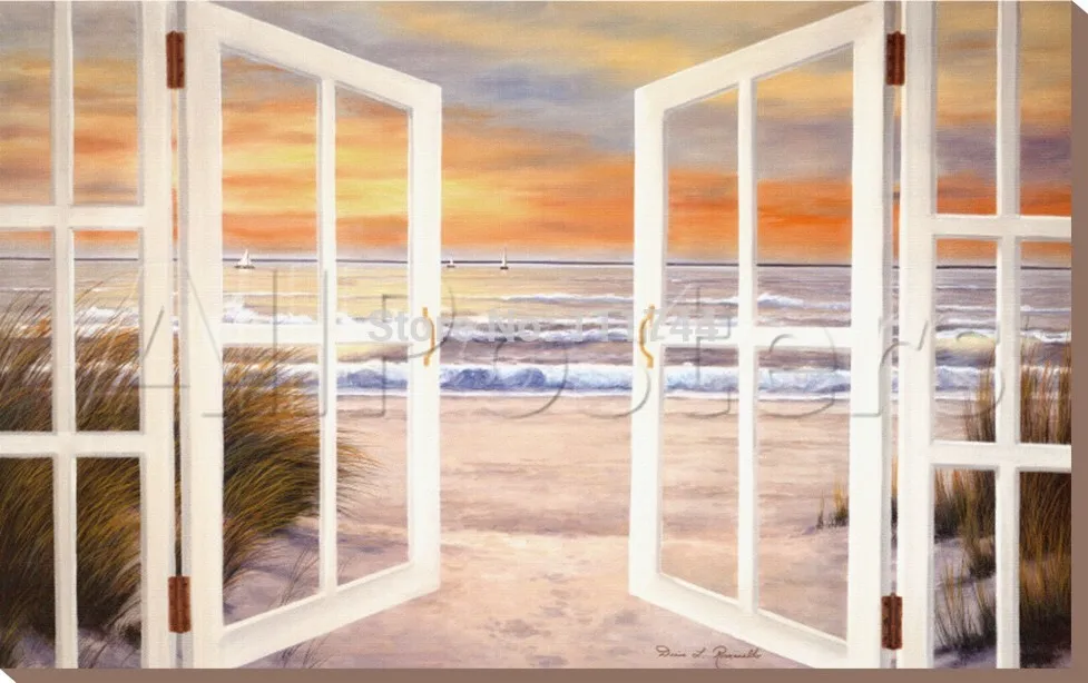 

Modern art landscape Sunset Beach by Diane Romanello Oil painting for bedroom High quality Hand painted