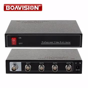 전문 비디오 분배기/분배기, 4CH AHD CVI TVI BNC 출력, DC 12V 입력 지원, 최대 300-600m 범위, 1-4 포인트