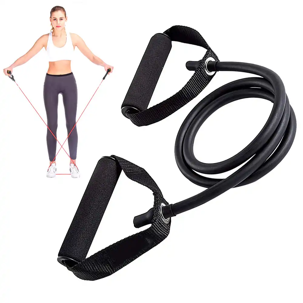 XuBa Heavy Duty Rubber Loop Pull Rope Sports Stretch Tension Wrist Harness Yoga Rope