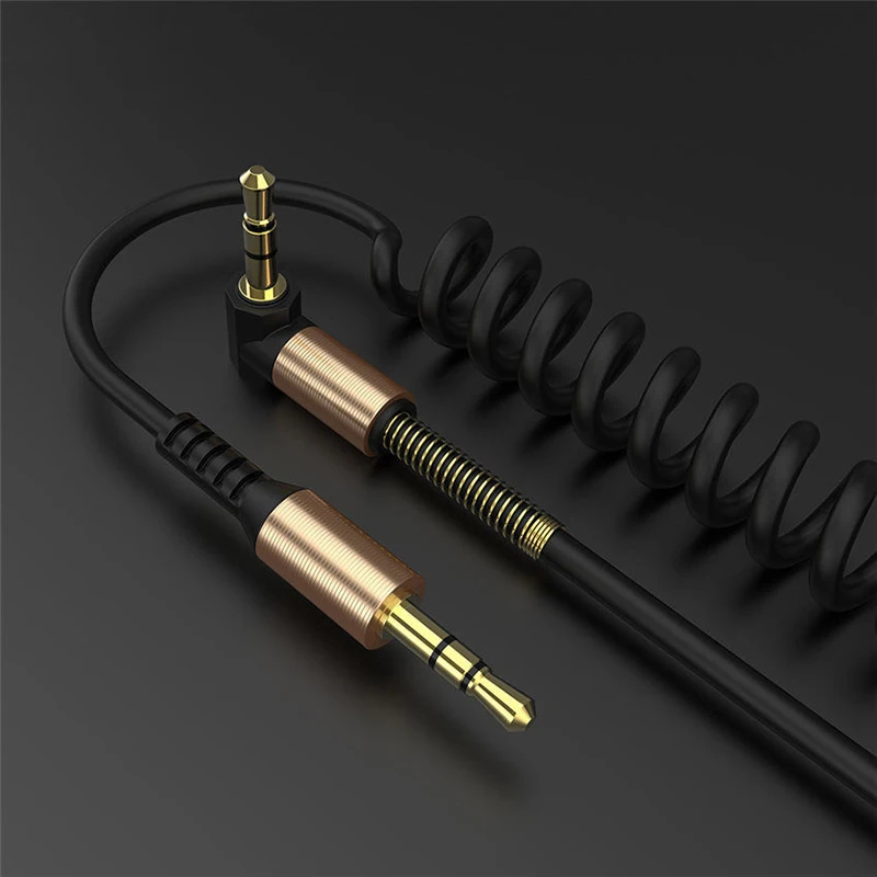 

3.5mm Male to Male Aux Cable Cord L-Shaped Right Angle Car Audio Headphone Jack