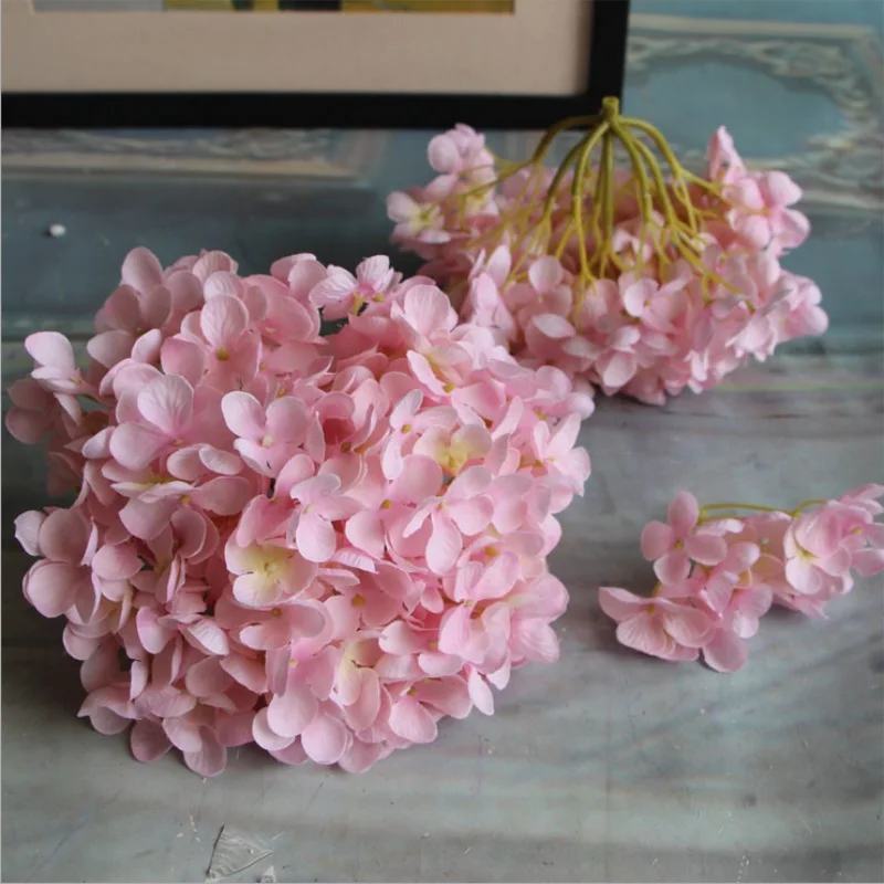 7,4 дюймов Высокое качество искусственный белый цветок гортензии мяч Шелковые Аксессуары для гортензии для дома Свадебные украшения поддельные Флорес - Цвет: Pink