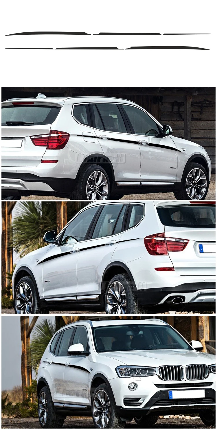 Наклейки на талию для автомобиля для BMW X3 M F25 2011- M производительность акцент полосы виниловая графическая наклейка наклейки