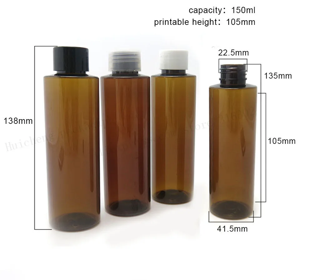 30X150 мл спущенное плечо Amber шампунь для животных крем бутылки со вставкой и пластиковой крышкой 150cc Пластиковые косметический контейнер