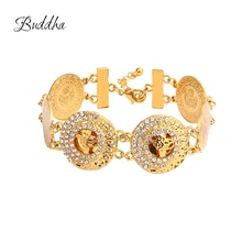 ААА с украшением в виде кристаллов для мусульманских браслет для Для женщин/Для мужчин золото Цвет Турция исламский Аллах Арабский Браслет, островов Теркс ювелирных изделий, Ближнего Востока и Африки