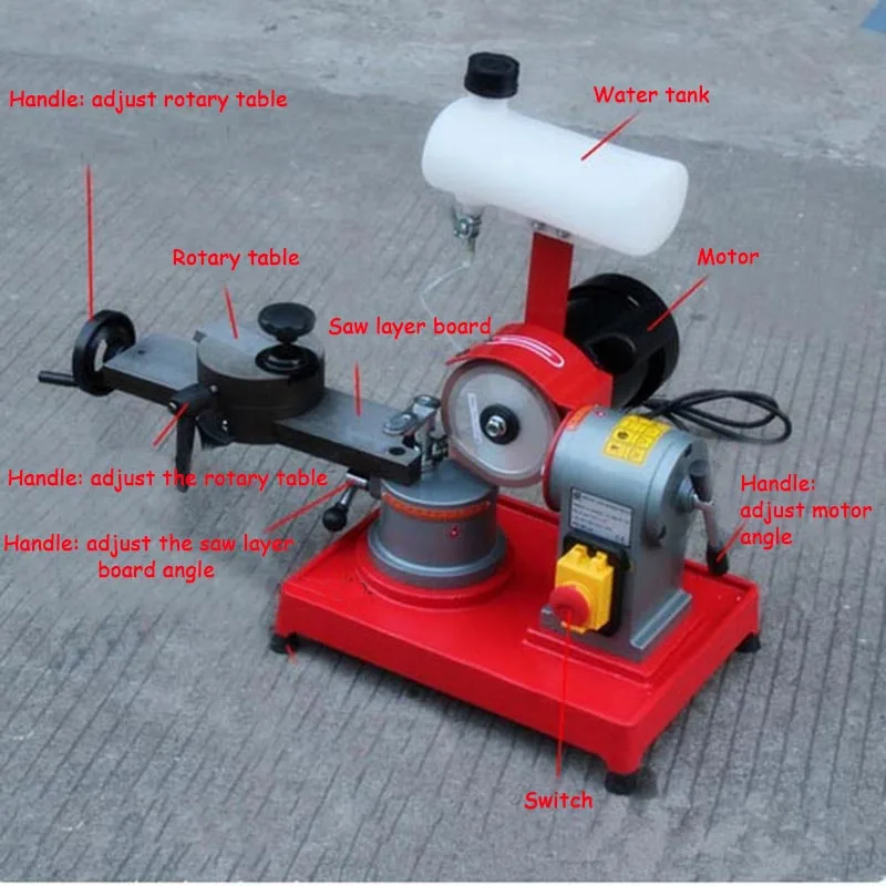 Шлифовальный станок для легированной пилы, мини-шлифовальный станок, шлифовальный станок для ножей, мини-деревообрабатывающее оборудование, инструменты