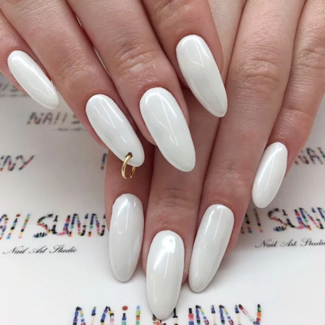 24pcs Long Sharp Head Fake Nails Ins Hot Solid Color False 24pcs Long Sharp Head Fake Nails Ins Hot Solid Color False Acrylic Impress