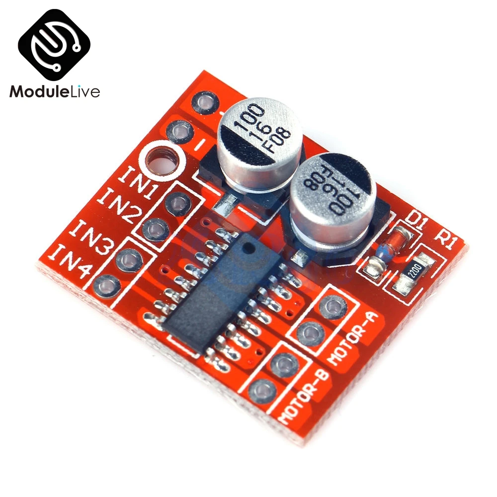 

1.5A 2 way 2 Channels 2-CH DC Motor Driver Module PWM Speed Control Dual H-Bridge Stepper Beyond L298N L9110