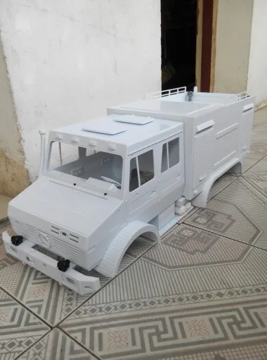 1/10 RC Unni monk пожарные армейские грузовики/Benz кузов Неокрашенный Для осевой SCX10 RC8WD D90 шасси ax90027 90028 ax90035 90022 313 мм