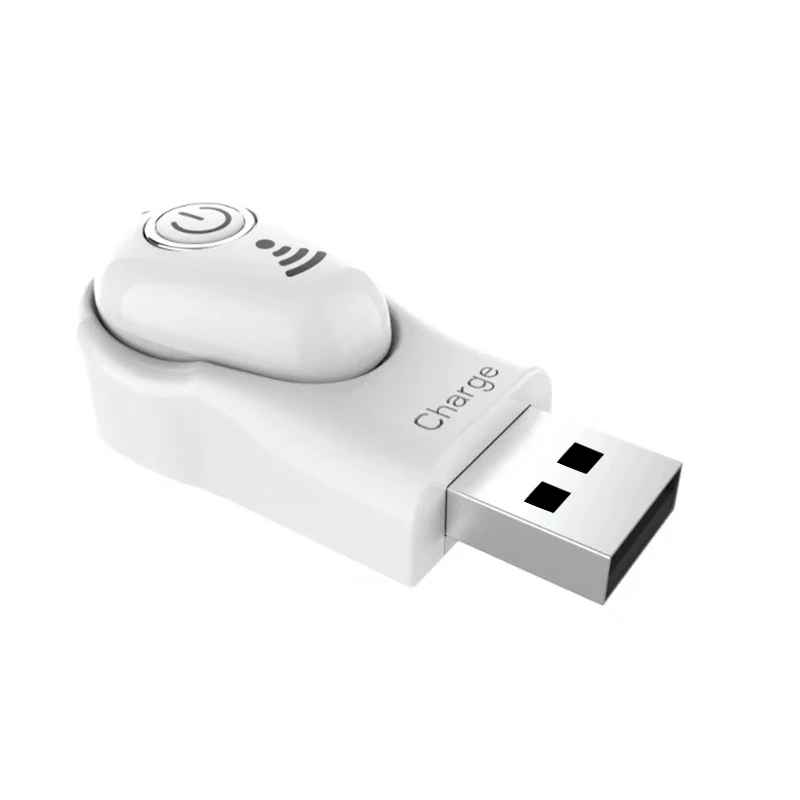 S650+ мини Bluetooth наушники Беспроводная гарнитура USB в уши невидимые наушники гарнитура стерео с микрофоном для телефона compat - Цвет: White
