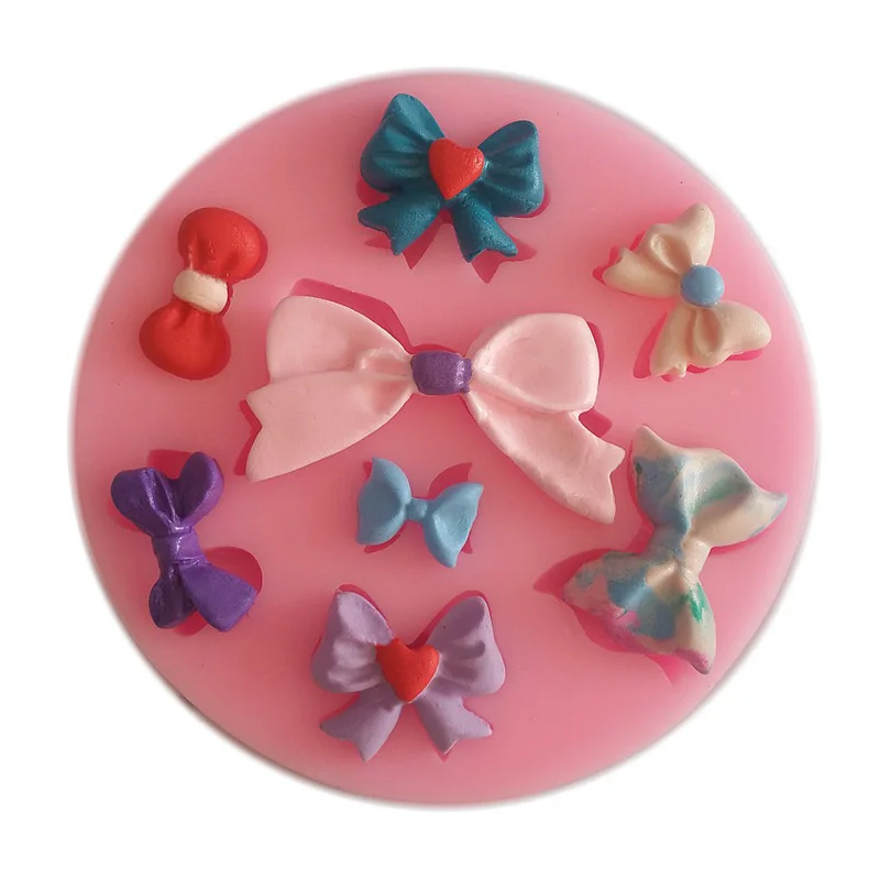 

DIY Silicone Fondant Cake Mold Chocolate Baking Decor Tool Mold Mini Bow Chocolate Wedding Cake Decorating Tools