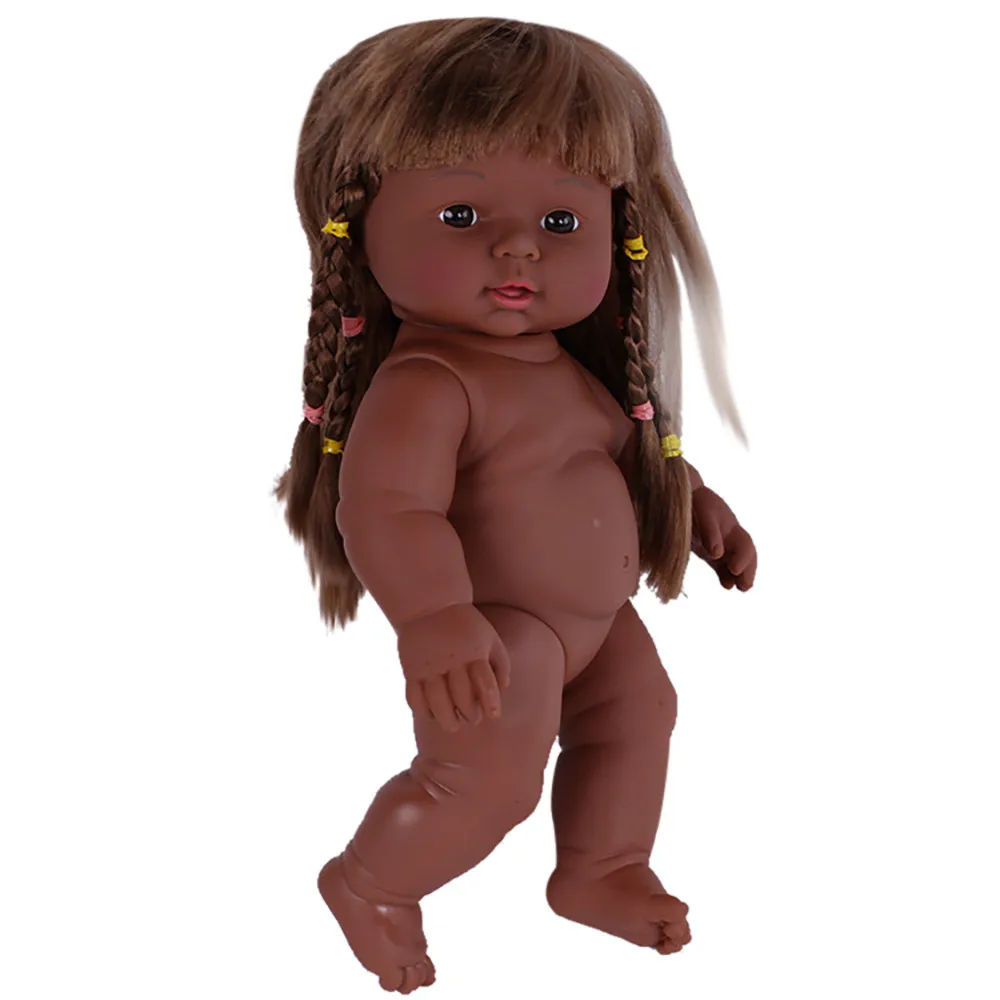 Новейшие куклы Reborn Black Girl африканские американские куклы реалистичные 12 дюймов подвижное соединение Play Doll Горячая для детей@ 30