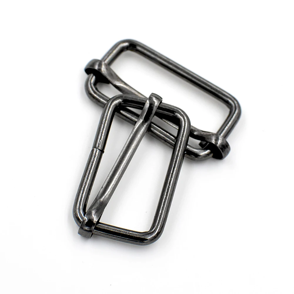 

20 Pieces Iron Wire Circle Square Bag Accessories Metal Adjustment Buckle Luggage Strap Rivet