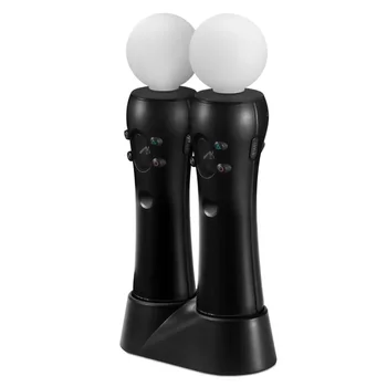 

Bevigac Dual Charger Charging Dock Station Stand Holder Base For PS4 VR Play Station PS 4 Move Controller Console Accessories