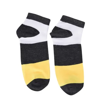

1 Pair Leisure Men Cotton Socks Warm Short Socks Stitching Color Antiskid Invisible Casual Socks Male Random Color