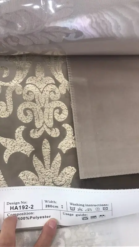 High-end Velvet Gilded Curtains for Living Dining Room Bedroom Blackout Curtains High End European style Luxury Window Valance