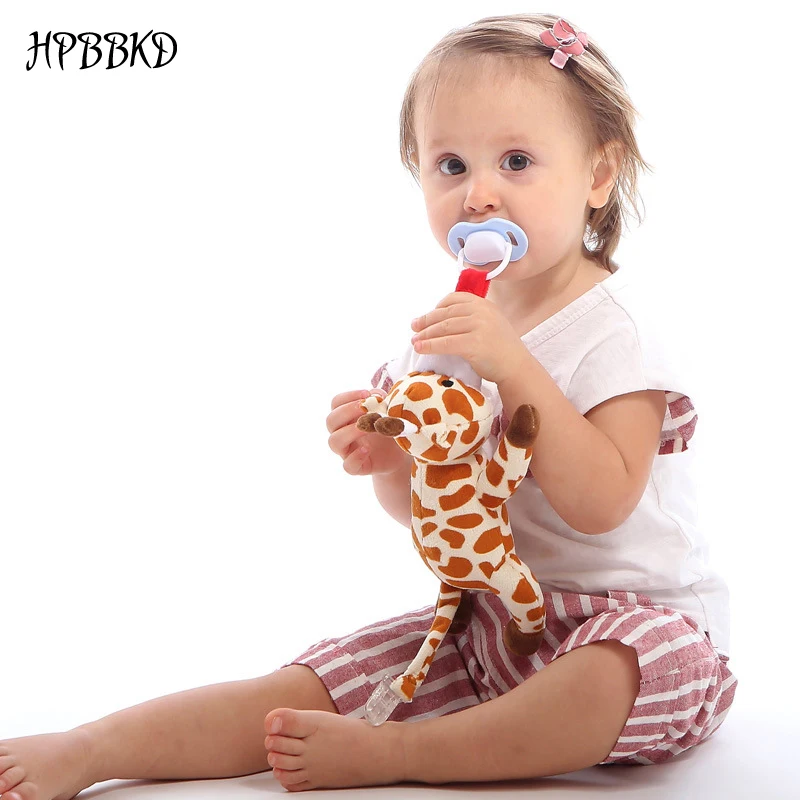 

HPBBKD Baby Pacifier Plush Toy Newborn Kids Boys Girls Cartoon Dummy Nipple Soother Silicone Pacifier Feeding Accessories PJ-031