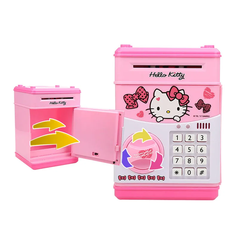 100FUN Hello Kitty Электронный копилка мини Банкомат Сейф пароль для детей Детские