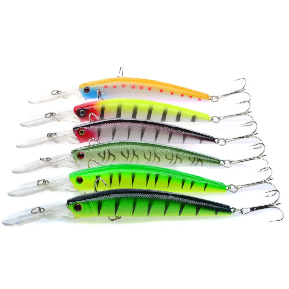 

6PCS/lot Fishing Lures 15.1cm/14.3g Hard Baits Artificial bait 6Colors Minnow lure fish Wobblers feeder Fishing Tackle pesca 77