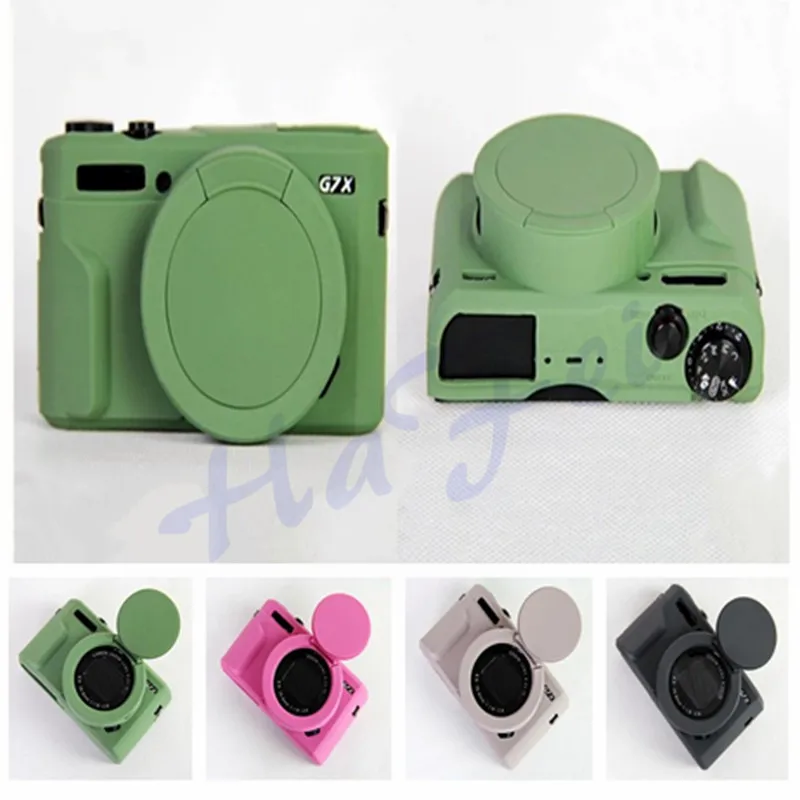 

New Lightweight Case For Canon G7X Mark II Silicone Camera Bag Nice Rubber Protective Body Cover for G7X-II G7X2 G7XII 4 Colors
