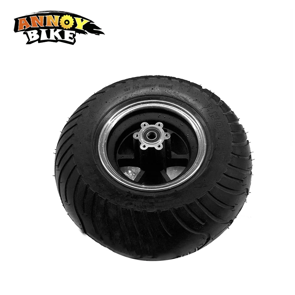 Top 13 Inch 13X6.50-6 Wide Tire Double Shaft Brushless Gearless DC Skateboard Wheel Hub Wheel Motor Disc Brake 0