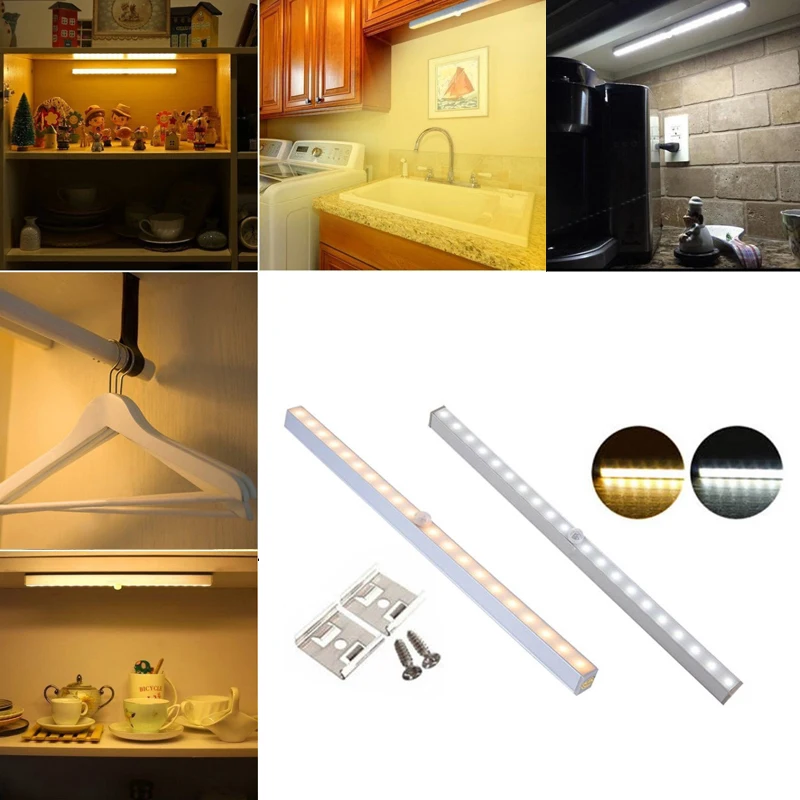 

Motion Sensor Night Light Potable 20 LEDs Closet Lights Battery Powered Wireless Cabinet Infrared Motion Detector Wall Lamp