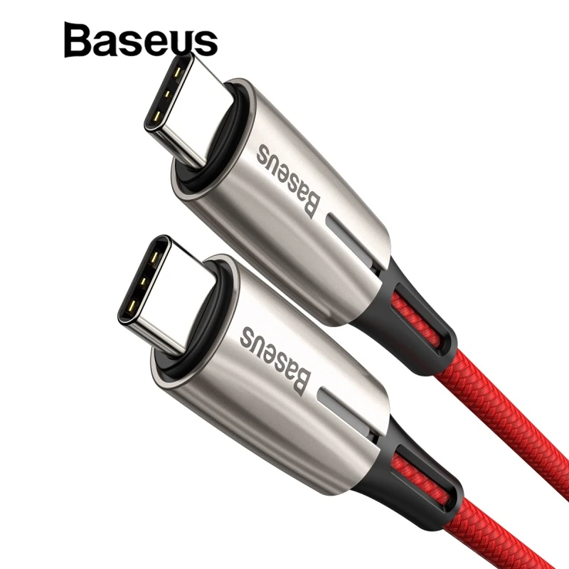 

Baseus Falsh Charge USB Type C to USB C Cable for Huawei Xiaomi Support PD2.0 60W 20V 3A Quick Charge Cable for USB C Device