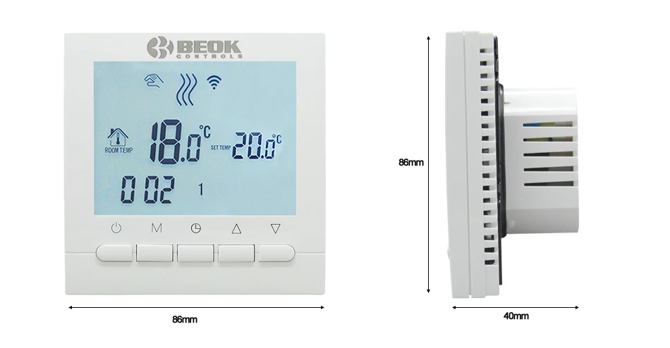 Beok 4 шт. Wifi термостат для газового котла смартфон приложение контроль температуры Регулятор комнатного отопления термостат