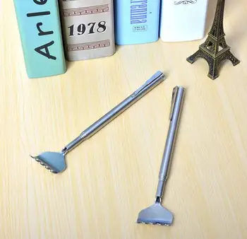 

Stainless Steel Telescopic Portable Adjustable Size Pen ClipTelescopic Back Scratcher Itch Scratch Tool jk17