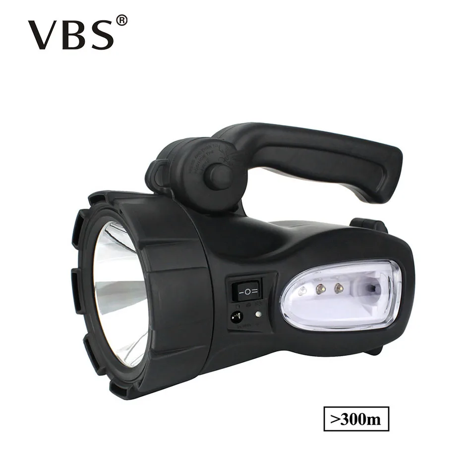 

2019 Newest Portable Flaslight Rechargeable Spotlights 3W Led Searchlight Projector Lamp With Side Light For Outdoor Lighting