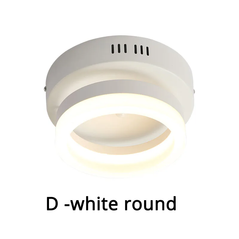 D round 8019 Потолочный светильник, Современная LED-лампа для освещения коридоров для ванной комнаты, гостиной, Круглый квадратный светильник, домашние декоративные светильники, Прямая поставка - Цвет корпуса: D round 8019