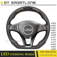 Светодиодный руль для mercedes, светодиодный дисплей, ЖК-экран, углеродное волокно, руль для benz w205/x156/w292/w212 c/glc/e class
