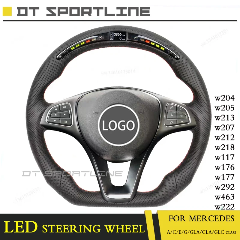 

LED Steering Wheel For mercedes LED race display LCD screen carbon fiber steering for benz w205 /x156/w292/ w212 c /glc/e class