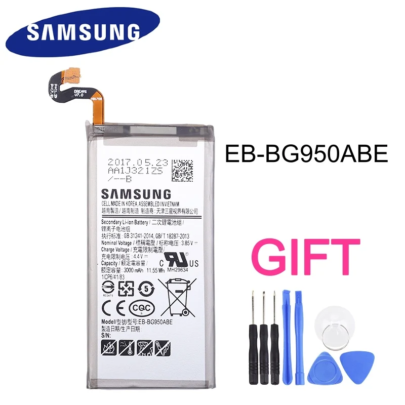 

EB-BG950ABE Original Battery For Galaxy S8 SM-G9508 G950F G950A G950T G950U G950V G950S Mobile Phone Batteries 3000mAh