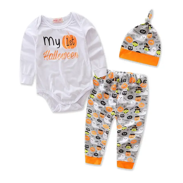 beautiful my 1st halloween baby boys girls fancy romper pant party costume outfithat set