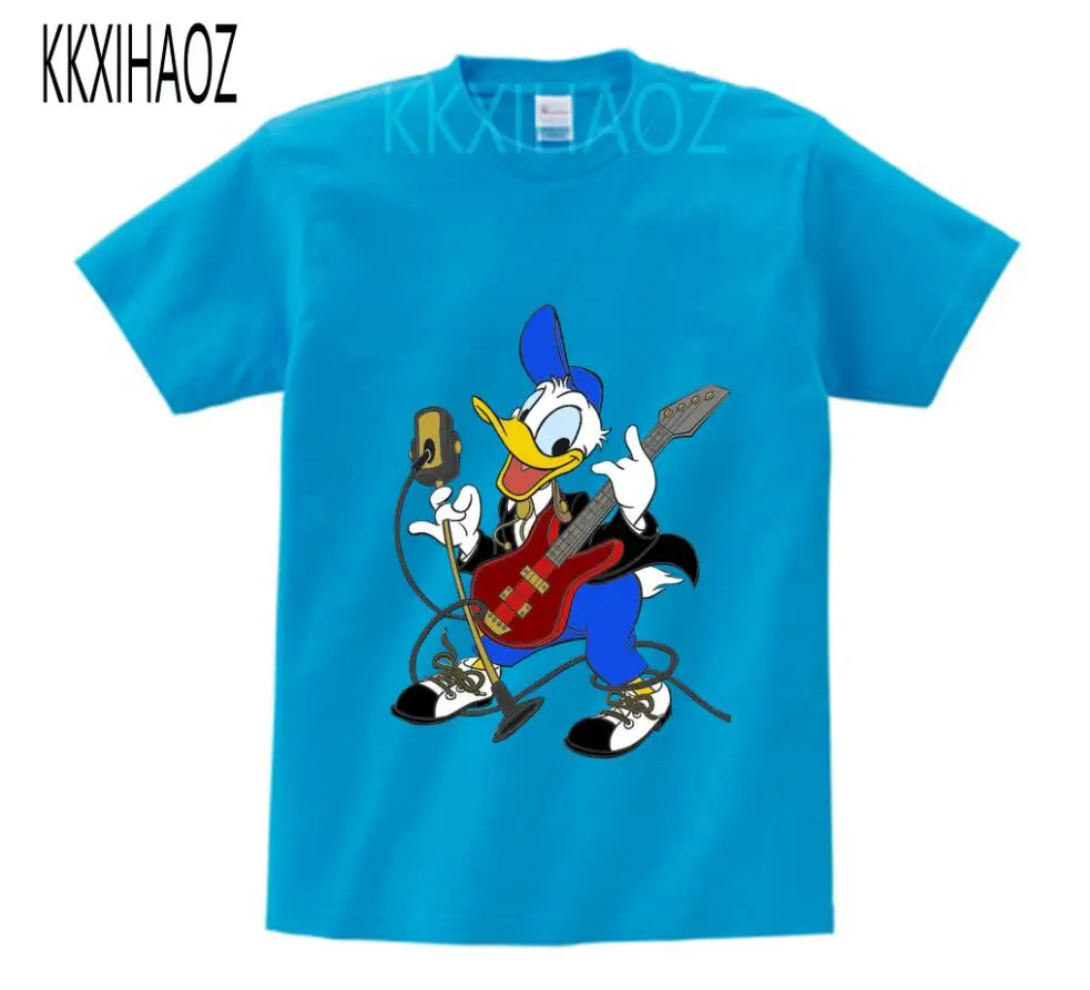 Детская футболка с Микки Маусом футболка с героями мультфильмов для мальчиков и девочек детские летние топы с короткими рукавами, Детская разноцветная одежда От 2 до 12 лет N - Цвет: blue childreT-shirt