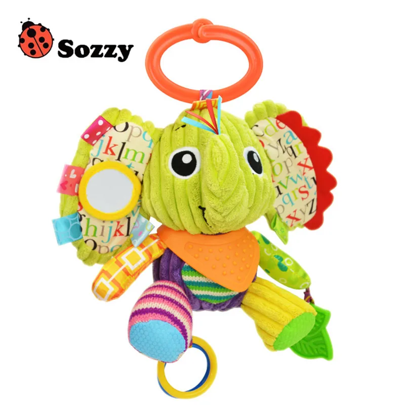 1pcs Sozzy Multifunctional Baby Toys Rattles Mobiles Soft Cotton Infant Pram Stroller Car Bed Rattles Hanging Animal Plush Toys