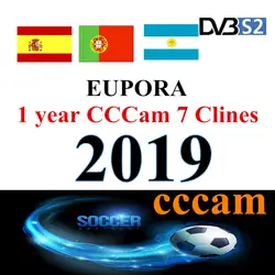 Европа HD кабель 1 год CCCams для спутникового ТВ ресивер 7 Clines wifi FULL HD DVB-S2 поддержка Испания cline ccam Serverl 4 к ТВ коробка