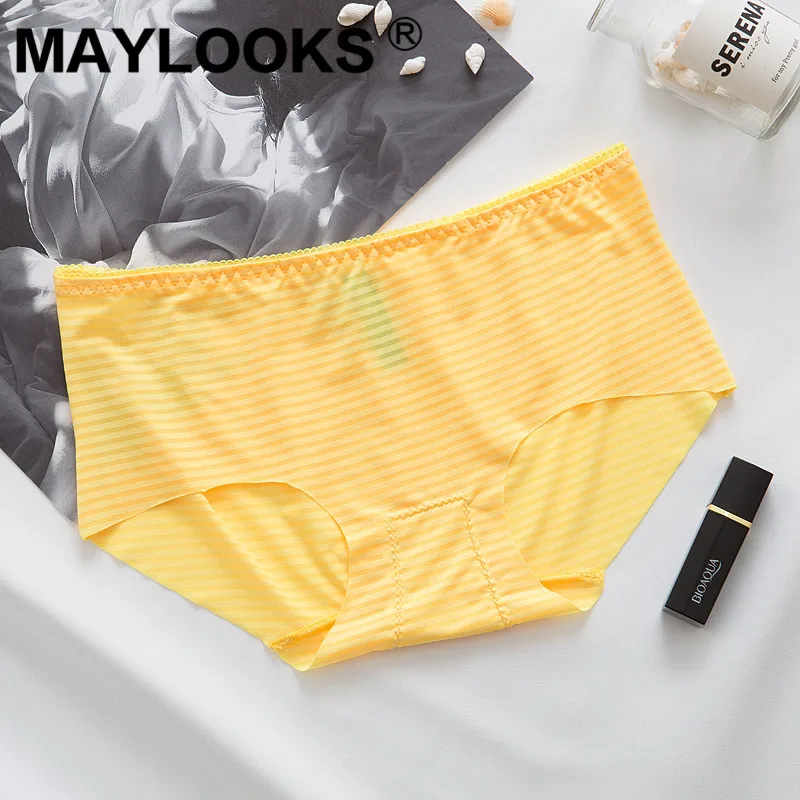 Maylooks бесшовные Взрывные Модели ледяное шелковое бесшовное белье женские ледяные шелковые Цельные Трусы P83