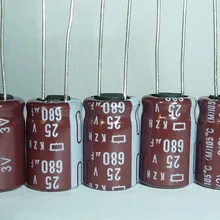 10 шт. 680 мкФ, алюминиевая крышка, 25В NIPPON NCC KZH серии 10x16 мм ультра низким сопротивлением 25V680uF Алюминий электролитический конденсатор с алюминиевой крышкой