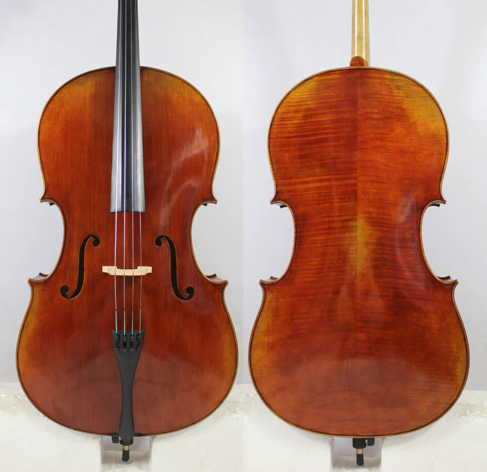 

Amazing Cello!Copy Montagnana Cello Model!Wide Body!Oil Varnish 4/4 Cello "All European Wood