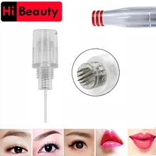 50 шт./лот 8 мм 36 Pin винт картриджи иглы Лезвия для электрической дермы перо пулемет татуировки аксессуар микро туман для бровей