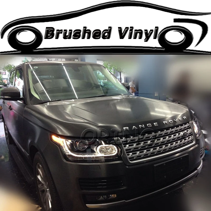 Us 18905 5 Off152x30 Metersroll Hot Sale Black Brushed Vinyl Wrapping Auto Car Aluminum Brush Wrap Film With Air Bubble Free In Car Stickers