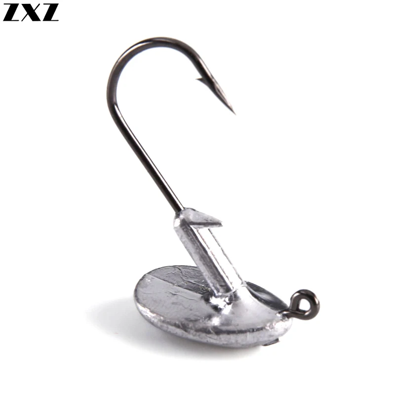 5pcs Tumbler Jump Jig Heads Fishing Hook 3.5g 5g 10g 14g Tumbler Anti-hanging Grass Lead Head Fishing Hooks for Soft Lure Tackle