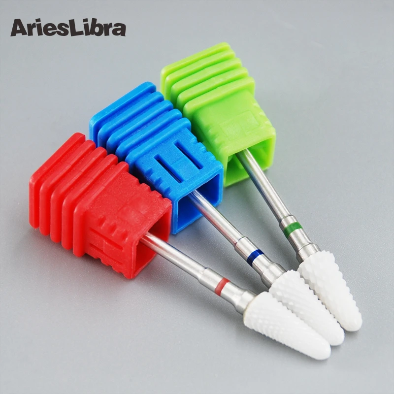 New Ceramic Nail Art Drill Bit Umbrella Shape Nail Art Grinding Stone Head for Electric Manicure